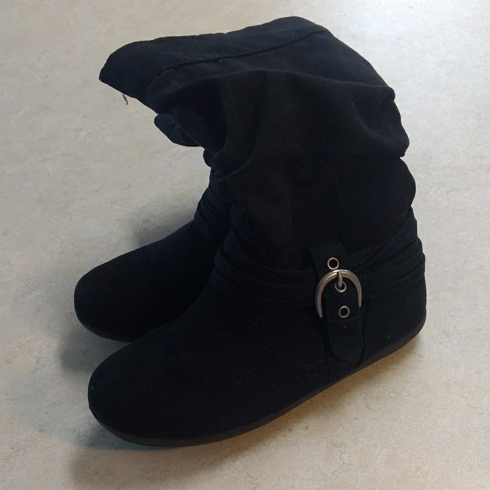 Girls Black Faux-Suede Boots | Rampage Girls